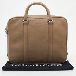 Bally Beige Leather Maed Laptop Bag