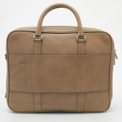 Bally Beige Leather Maed Laptop Bag