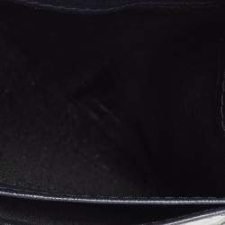 Bally Navy Blue Leather and Canvas Web Bifold Card Case