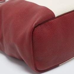 Bally Red/White Leather Trooper Tote