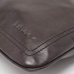 Bally Choco Brown Leather Messenger Bag