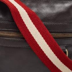 Bally Choco Brown Leather Messenger Bag
