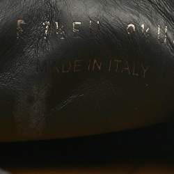 Pre Owned Bally Black Leather BB Horsebit Pebbled Driver Loafers Size 41.5