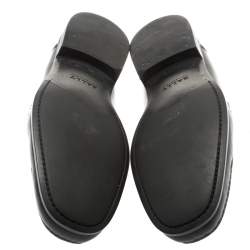 Bally Black Leather Suver Loafers Size 43