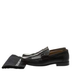 Bally Black Leather Suver Loafers Size 43