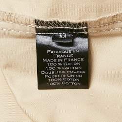 Balmain Beige Cotton Strap Detail Cargo Shorts M