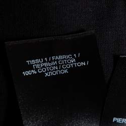 Pre Owned Balmain Black 3D Logo Printed Cotton Crewneck T-Shirt S