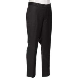 Balmain Charcoal Grey Wool Super 100's Pants 4XL