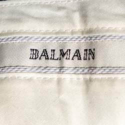Balmain Grey Wool Super 130's Pants 4XL