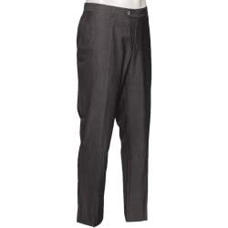 Balmain Grey Wool Super 130's Pants 4XL