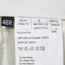 Pre Owned Balmain Olive Green Wool Trousers S