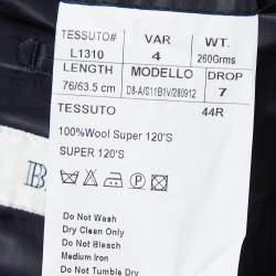 Pre Owned Balmain Midnight Blue Striped Wool Suit XS