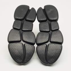 Pre Owned Balmain Black Stretch Knit Sock High Slip On Sneakers Size 44