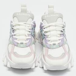 مملوكة مسبقًا حذاء رياضي بربري بأربطة جلد وشبك متعدد الألوان مقاس 41