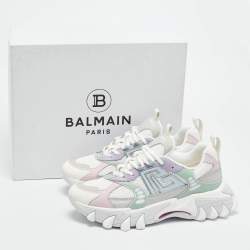 مملوكة مسبقًا حذاء رياضي بربري بأربطة جلد وشبك متعدد الألوان مقاس 41