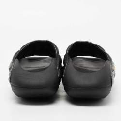 Balmain Black Quilted Leather B-IT Slide Sandals Size 45