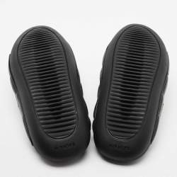 Balmain Black Quilted Leather B-IT Slide Sandals Size 45
