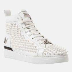 Leather trainers Balmain White size 42 EU in Leather - 25632495