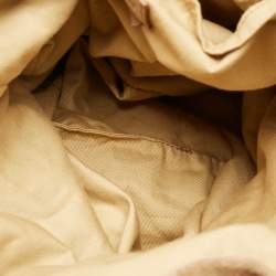 Pre Owned Balmain Beige Suede Drawstring Military Backpack