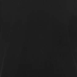 Pre Owned Balmain Black Cotton Crew Neck Logo T-Shirt M