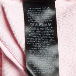 Pre Owned Balmain Pink Logo Print Cotton Crew Neck Sweatshirt S
