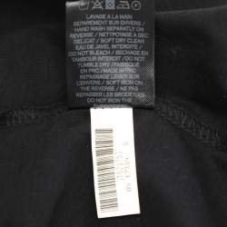 Pre Owned Balmain Black Cotton Logo T-Shirt S