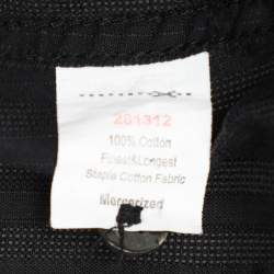 Pre Owned Balmain Black Cotton Knit Polo Shirt M