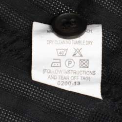 Pre Owned Balmain Black Cotton Knit Polo Shirt M