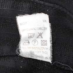 Pre Owned Balmain Black Cotton Knit Polo Shirt M
