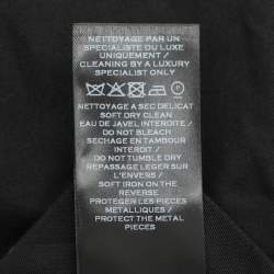 Balmain Black Viscose Blend Double Breasted Long Coat XXL