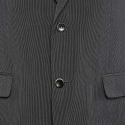 Balmain Black Rayon Blend Tailored Suits XXXL