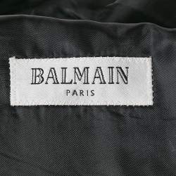 Balmain Black Rayon Blend Tailored Suits XXXL