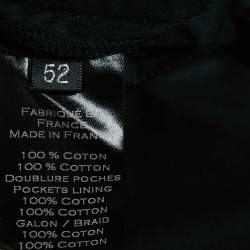 Balmain Black Cotton Trousers XL