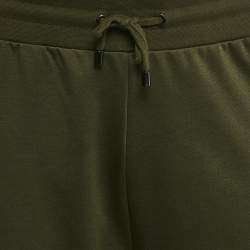 Pre Owned Balmain Green Jersey Pintuck Detail Track Pants L