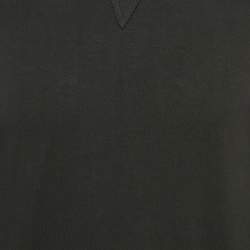 Pre Owned Balmain Black Logo Print Cotton Crew Neck Sweatshirt S