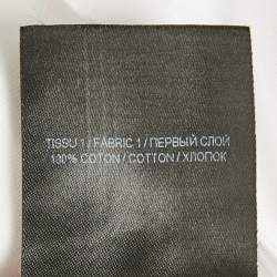 Pre Owned Balmain White Logo Flock Print Cotton Crew Neck T-Shirt L