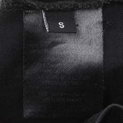 Pre Owned Balmain Black Cotton Logo Print T-Shirt S