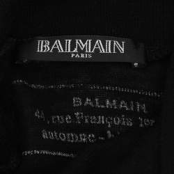 Balmain Black Wool Turtle Neck Knit Sweater M
