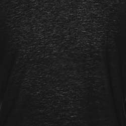 Pre Owned Balmain Black Cotton Knit Sweater M