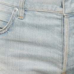 Balmain Light Blue Denim Pleated Side Detail  Jeans M (W 35")