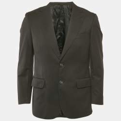 Pre Owned Balmain Black Wool Extra Slim Fit Blazer S