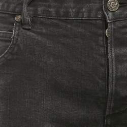 Pre Owned Balmain Black Washed Denim Slim Fit Jeans M Waist 32"
