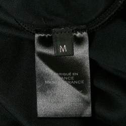 Balmain Navy Blue Embroidered Jersey Long Sleeve T-Shirt M