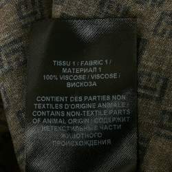 Balmain Brown Monogram Print Crepe Button Front Vacation Shirt XL