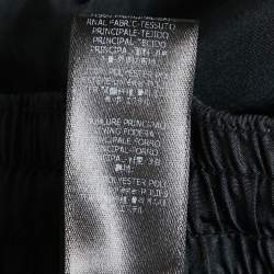 Pre Owned Balmain Black Logo Printed Synthetic Drawstring Swim Shorts L