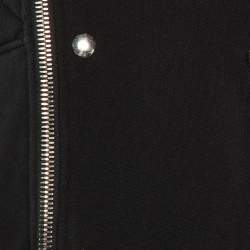 Pre Owned Balmain Black Cotton Quilted Biker Jacket XL