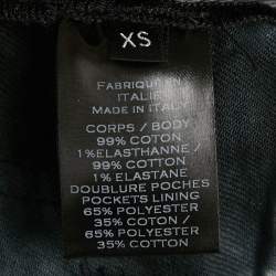 Pre Owned Balmain Black/ White Tie-Dye Frayed Hem Distressed Denim Shorts XS Waist 29"