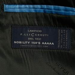 مملوكة مسبقًا جاكيت بليزر بالمان مقاس ضيق صوف مخطط أزرق كحلي مفرد الصدر مقاس إكس إكس إكس لارج - كبير جدًا جدًا جدًا