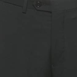 Pre Owned Balmain Black Cotton Formal Trousers M