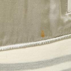 Pre Owned Balmain Grey Satin Bomber Jacket L